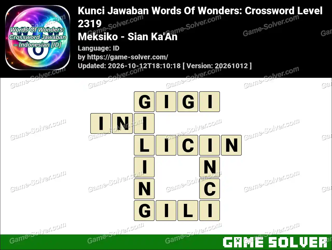 Kunci Jawaban Words Of Wonders: Crossword Level 2319 – Meksiko – Sian Ka’An